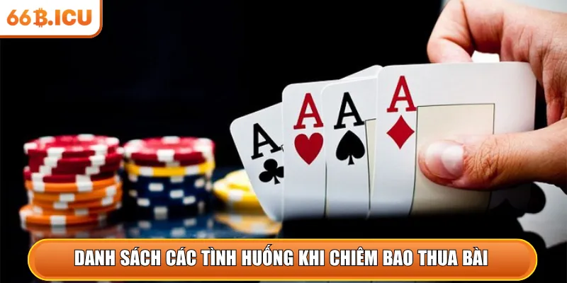 Danh sách các tình huống khi chiêm bao thua bài 